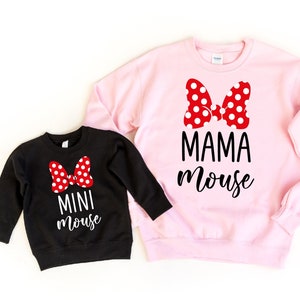 Mama mouse Mini mouse Sweatshirt, Mama mouse matching Sweater, Mama mini sweatshirt, Mommy and Me shirt, Mini mouse toddler Sweatshirt
