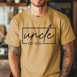 Personalize Uncle Est Shirt, Fathers Day Gift Uncle, Best Uncle Shirt, New Uncle Shirt, Uncle Birthday Gift, Uncle Announcement, Tio Shirt