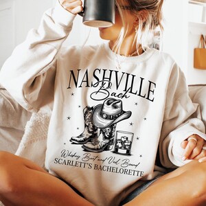 Nashville Bachelorette Party Sweatshirt, Custom Location Bachelorette Shirt, Bachelorette Favors, The Social Club Shirt,Nashville Girls Trip