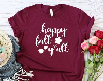 Happy Fall Yall Shirt - Etsy