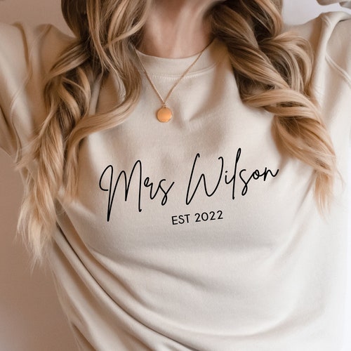 custom-mrs-sweatshirt-mrs-last-name-sweatshirt-bride-etsy