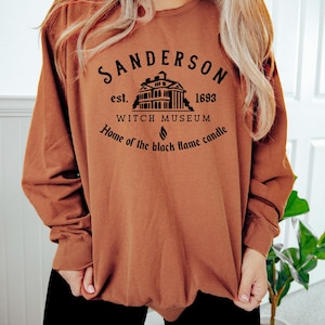 Sanderson Witch Museum Sweatshirt, Halloween Sweatshirt, Sanderson Sisters, Witch Sweatshirt, Black Flame Candle Sweater, Hocus Pocus Gift image 3