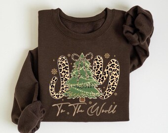 Cute Jolly Christmas Tree Sweatshirt, Funny Holiday Sweater, Family Xmas Party Shirt