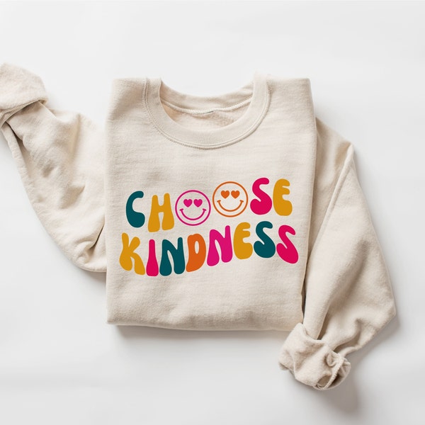 Choose Kindness Sweatshirt, Cute Teacher Sweatshirt, Teacher Smiley Face Sweatshirt, Positive Affirmation Sweatshirt, Group Teacher Shirts