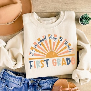 Retro First Grade Sweatshirt, First Grade Teacher Shirt, Back To School, Team First Grade Shirt, First Grade Crew Shirt, First Grade Squad