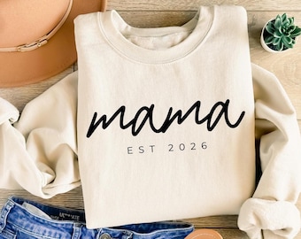 Personalized Mama Sweatshirt, Mom To Be Gift