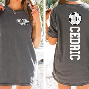 Soccer Mom Shirt With Kids Name & Jersey Number, Cute Soccer Season Mama Shirt, Gift For Soccer Lover Mom Shirt, Mothers Day Gift Soccer Mom image 1