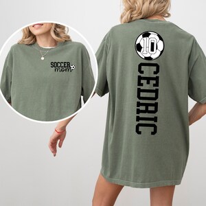 Soccer Mom Shirt With Kids Name & Jersey Number, Cute Soccer Season Mama Shirt, Gift For Soccer Lover Mom Shirt, Mothers Day Gift Soccer Mom image 3