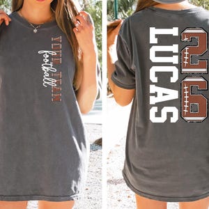 Custom Team Football Shirt With Kids Name & Jersey Number, Personalized Football Mom Shirt, Football Mama Shirt, Fall Football Season Shirt