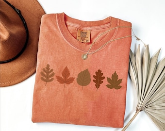 Fall Leaves Shirt, Womens Autumn Outfit, Thanksgiving Shirt, Fall Vibes Gift, Autumn Leaves Shirt, Cute Fall Lover Gift, Fall Graphic Tee