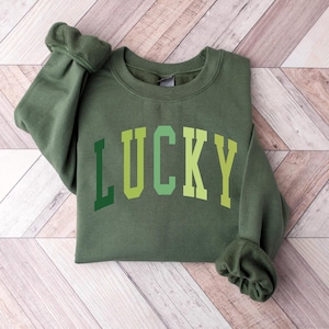 Cute Lucky Sweatshirt, Funny St Patricks Day Sweatshirt, Happy Shamrock Shirt, Irish Shirt, Womens St Patricks Day Shirt, St Patricks Gift