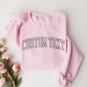 Custom Text Sweatshirt, Custom Logo Shirt, Personalized Text Shirt, Your Photo Shirt, Custom Matching Shirt, Small Business Logo Shirt immagine 6