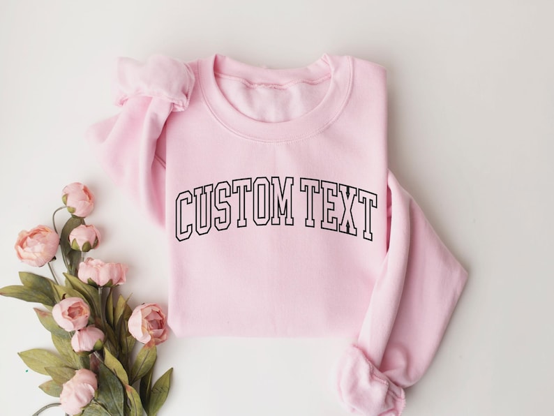 Custom Text Sweatshirt, Custom Logo Shirt, Personalized Text Shirt, Your Photo Shirt, Custom Matching Shirt, Small Business Logo Shirt immagine 6