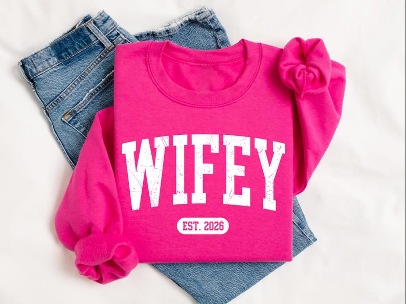 Personalized Wifey Sweatshirt, Future Mrs, Wife Shirt, Bride Engagement Gift image 10