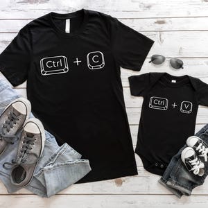 Copy Paste Shirt, Father and Baby Matching shirts, Ctrl+C Ctrl+V Shirt, Baby Boy and Baby Girl Gift, Dad and Baby Match, Fathers Day Shirt