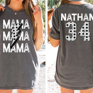 Soccer Mom Shirt With Kids Name & Jersey Number, Cute Soccer Season Mama Shirt, Gift For Soccer Lover Mom Shirt, Mothers Day Gift Soccer Mom