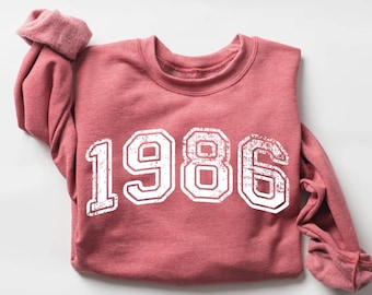 Custom Birth Year Sweatshirt, 40th Birthday Girls Gift