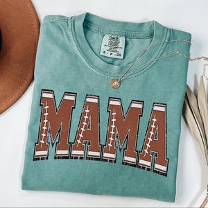 Retro Football Mama Shirt, Mothers Day Gift For Football Mom, Cute Football Season Shirt for Mom, Football Lover Mama Shirt, Cheer Mom Shirt image 5