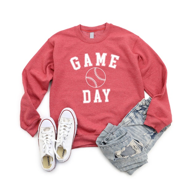 Baseball Game Day Sweatshirt, Game Day Vibes, Baseball Mom Sweater, Softball Mom Shirt, Baseball Lover Hoodie, Family Baseball Shirt