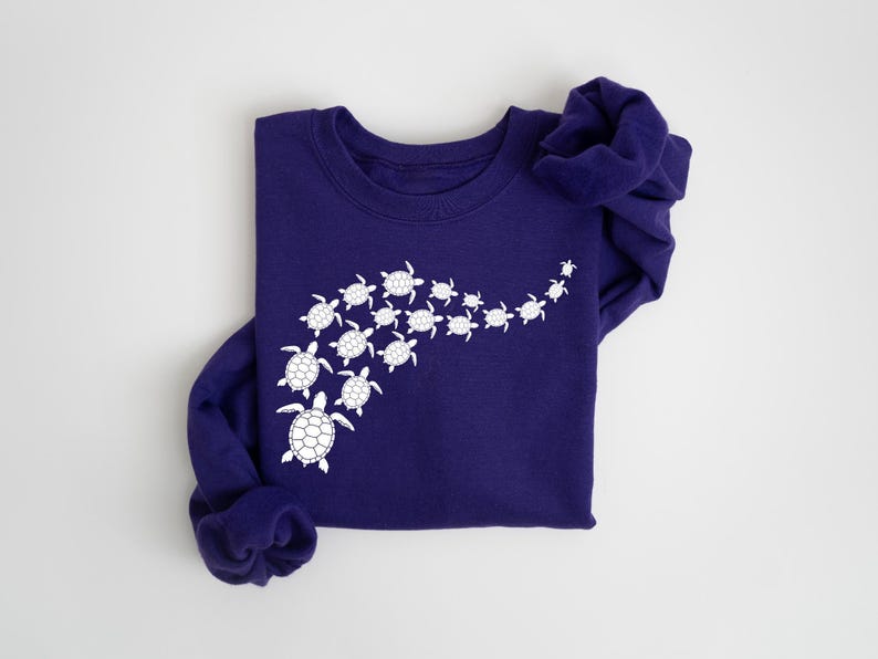 Ocean Turtle Sun Sweatshirt, Sea Turtles Shirt, Womens Summer Shirt, Beach Shirt, Save The Turtles Shirt, Mom Gift Shirt, Summer Vibes Shirt image 5