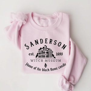 Sanderson Witch Museum Sweatshirt, Halloween Sweatshirt, Sanderson Sisters, Witch Sweatshirt, Black Flame Candle Sweater, Hocus Pocus Gift image 7