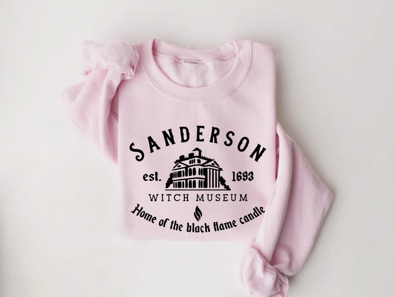 Sanderson Witch Museum Sweatshirt, Halloween Sweatshirt, Sanderson Sisters, Witch Sweatshirt, Black Flame Candle Sweater, Hocus Pocus Gift image 7