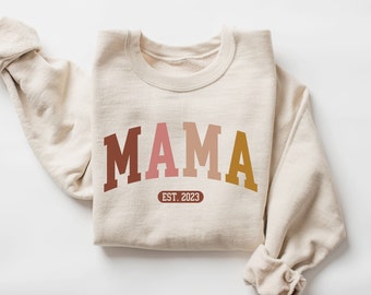 Personalize Mom Gift Sweatshirt, Mothers Day Gift, Mama Sweatshirt, Mom Shirt, Mom Life Shirt, Mom Hoodie, Mama Crewneck, New Mom Shirt
