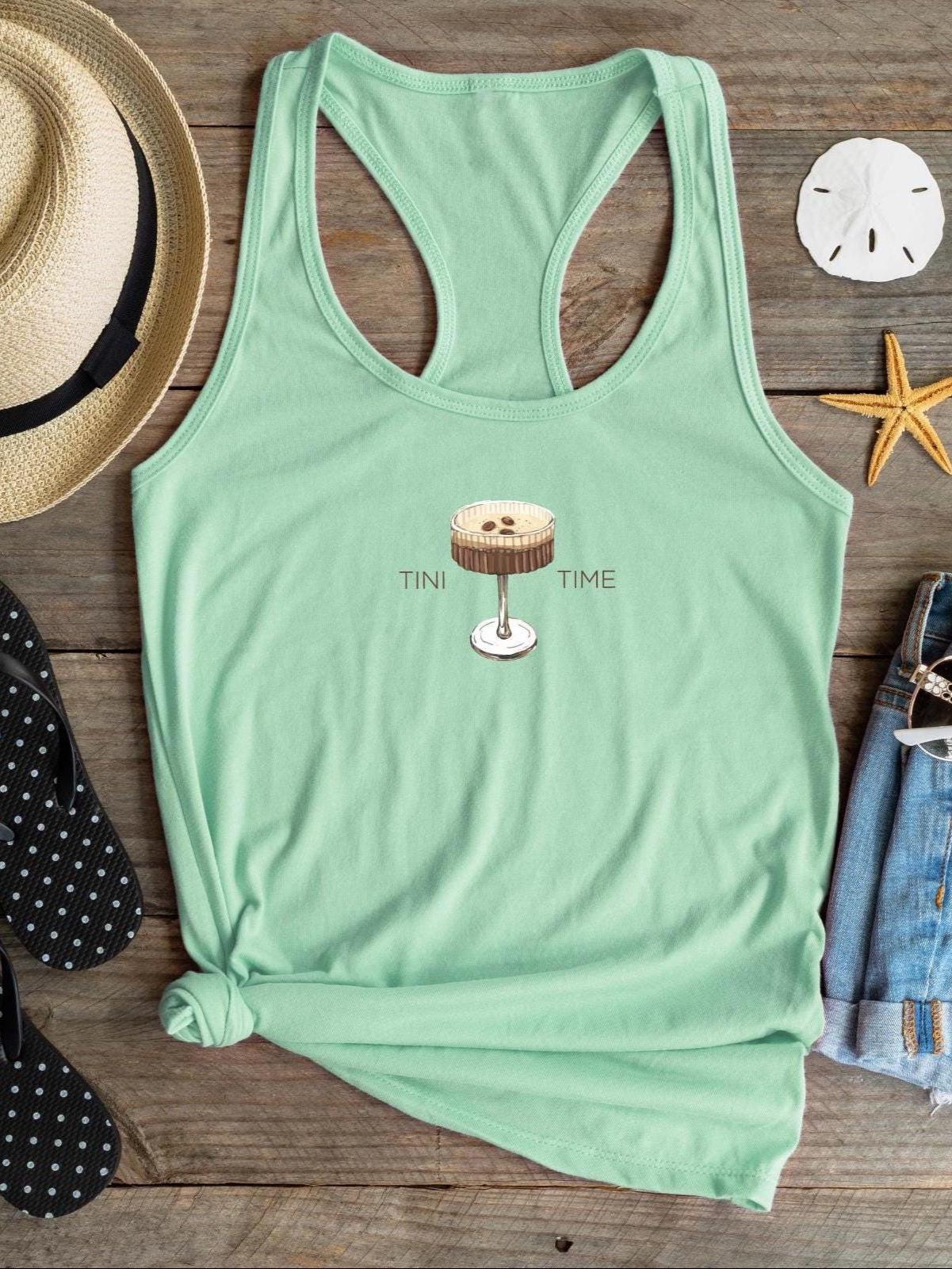 Débardeur Martini expresso, Tini Time, chemise expresso, chemise Espresso Martini Social Club, cadeau pour amateur de Martini expresso, cadeau d'anniversaire pour elle