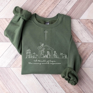 Nativity Scene Sweater, Christian Christmas Sweatshirt, Christmas Nativity Shirt, True Story Nativity, Religious Christmas Gifts, Jesus Tee