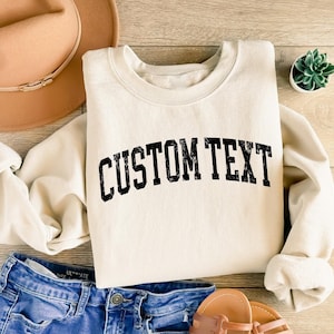 Custom Text Sweatshirt, Custom Logo Shirt, Personalized Text Shirt, Your Photo Shirt, Custom Matching Shirt, Small Business Logo Shirt immagine 3