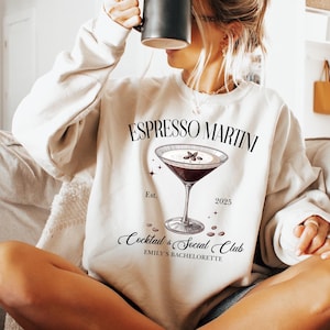 Espresso Martini Social Club Shirt, Bachelorette Party Martini Shirt, Tini Time Shirt, Custom Social Club Shirt, Espresso Martini Lover Gift
