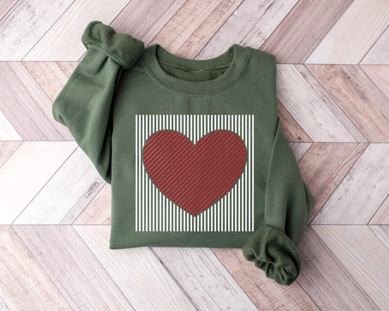 Retro Valentines Heart Sweatshirt, Cute Love Sweatshirt, Womens Valentines Hearts Sweatshirt, Teacher Valentine Sweatshirt, Mom Heart Shirt image 8