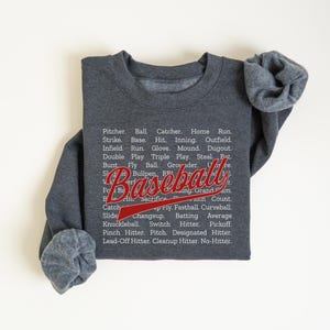Cute Baseball Sweatshirt, Baseball Lover Gift, Baseball Game Day Sweatshirt, Baseball Mama Shirt, Baseball Season Shirt, Mothers Day Gift afbeelding 6