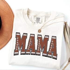 Retro Football Mama Shirt, Mothers Day Gift For Football Mom, Cute Football Season Shirt for Mom, Football Lover Mama Shirt, Cheer Mom Shirt image 3
