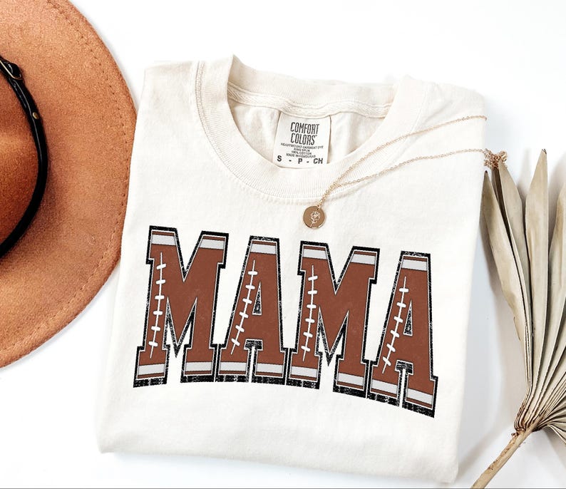 Retro Football Mama Shirt, Mothers Day Gift For Football Mom, Cute Football Season Shirt for Mom, Football Lover Mama Shirt, Cheer Mom Shirt image 3