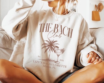 The Bach Club Bachelorette Sweatshirt, Miami Beach Shirt, Custom Bachelorette Party Shirt, Social Club Bachelorette Shirt, Palm Beach Club