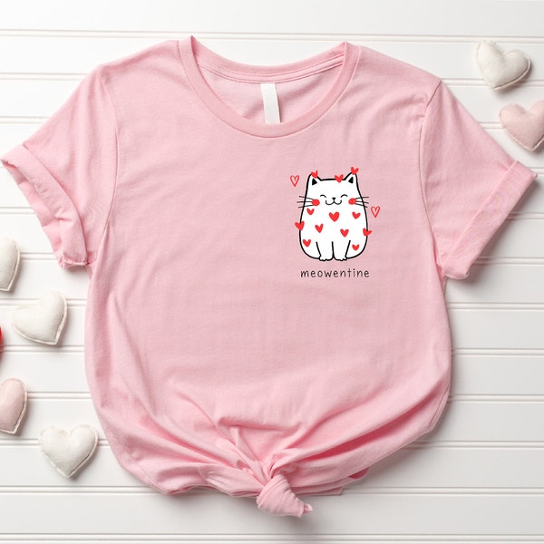 Cute Cat Valentine Shirt, Cat Lover Valentines Shirt, Funny Valentines Day Shirt, Cat Mom Valentines Day Shirt, Teacher Valentine Shirt