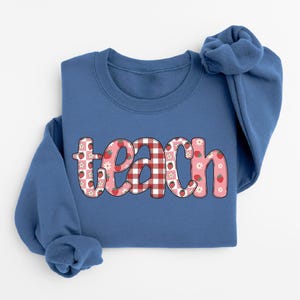 Strawberry Teach Sweatshirt, Cute Teacher Sweatshirt, Teacher Appreciation Gift, Back To School, Elementary Teacher Shirt, Team Teacher Gift image 8