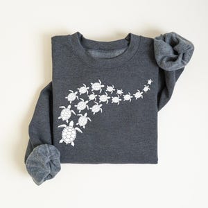 Ocean Turtle Sun Sweatshirt, Sea Turtles Shirt, Womens Summer Shirt, Beach Shirt, Save The Turtles Shirt, Mom Gift Shirt, Summer Vibes Shirt image 7