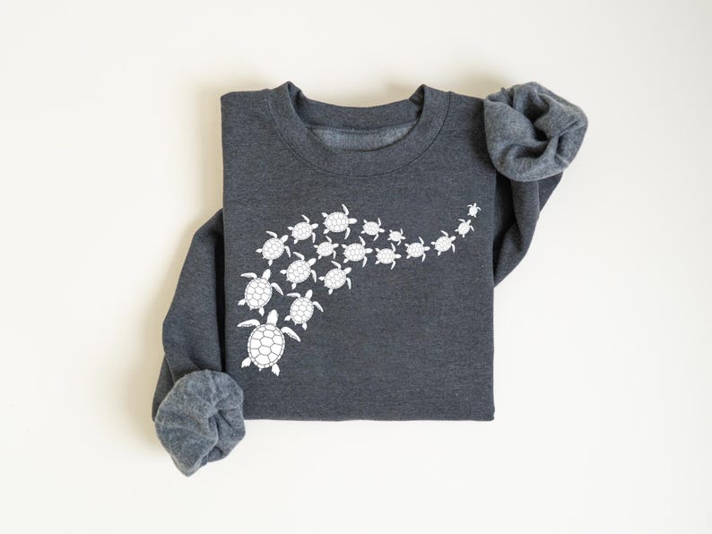 Ocean Turtle Sun Sweatshirt, Sea Turtles Shirt, Womens Summer Shirt, Beach Shirt, Save The Turtles Shirt, Mom Gift Shirt, Summer Vibes Shirt image 7