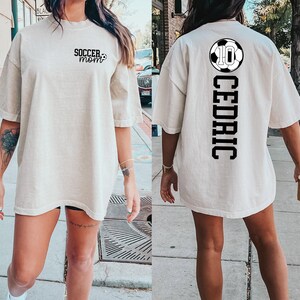 Soccer Mom Shirt With Kids Name & Jersey Number, Cute Soccer Season Mama Shirt, Gift For Soccer Lover Mom Shirt, Mothers Day Gift Soccer Mom image 2
