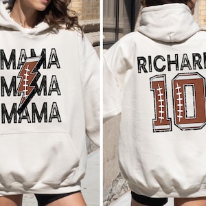 Football Mom Shirt, Mom Football Sweatshirt, Football Mama Shirt, Gift for Football Mom, Mom Football Crewneck, Personalized Football Jersey