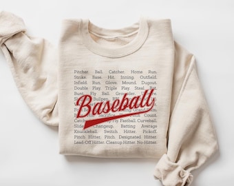 Cute Baseball Sweatshirt, Baseball Lover Gift, Baseball Game Day Sweatshirt, Baseball Mama Shirt, Baseball Season Shirt, Mothers Day Gift
