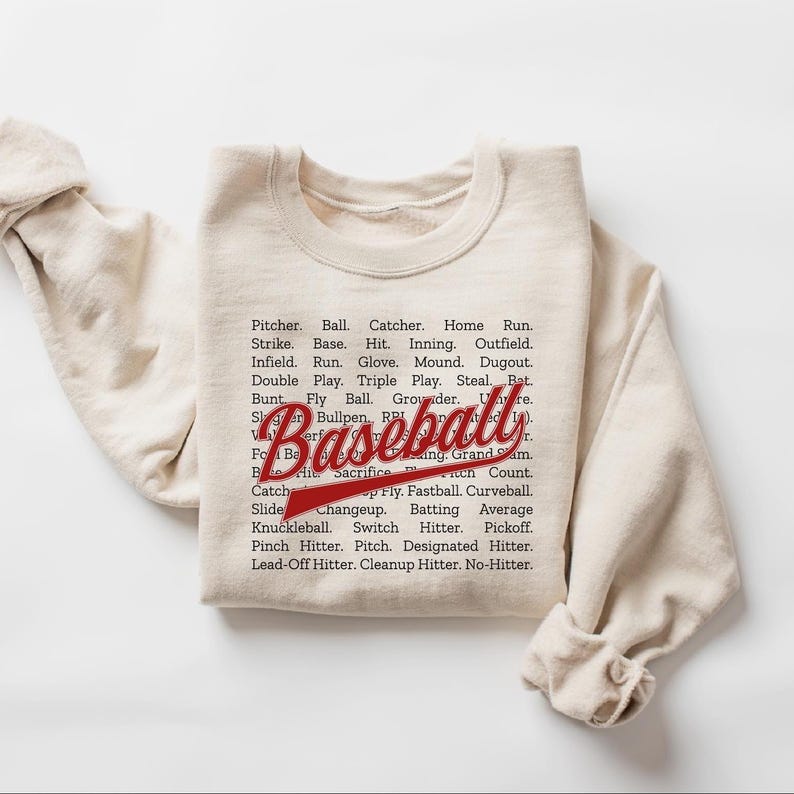 Cute Baseball Sweatshirt, Baseball Lover Gift, Baseball Game Day Sweatshirt, Baseball Mama Shirt, Baseball Season Shirt, Mothers Day Gift afbeelding 1