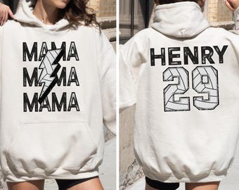 Volleyball Mom Sweatshirt With Kids Name Number, Volleyball Game Day Shirt, Volleyball Mama Shirt, Volleyball Season Gift, Mothers Day Gift