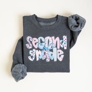 Second Grade Teacher Sweatshirt, Coquette Bow 2nd Grade Teacher Shirt, Team 2nd Grade Teacher, Second Grade Crew, Elementary School Teacher image 8