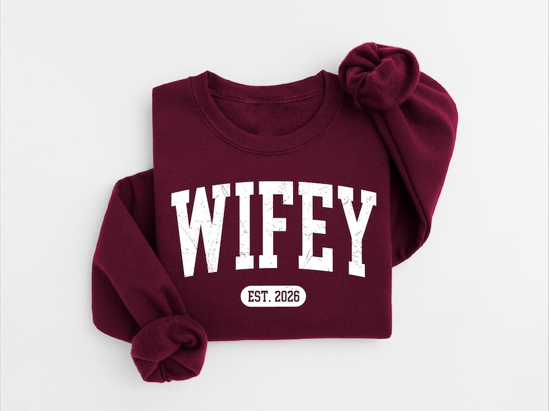 Personalized Wifey Sweatshirt, Future Mrs, Wife Shirt, Bride Engagement Gift image 11