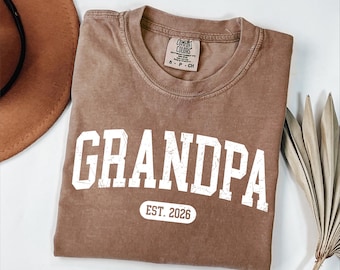 Custom Grandpa Est Shirt, Fathers Day Gift For Grandpa, Unique Dad Shirt, Christmas Gift for Grandpa, Grandpa Birthday Gift, Papa Shirt