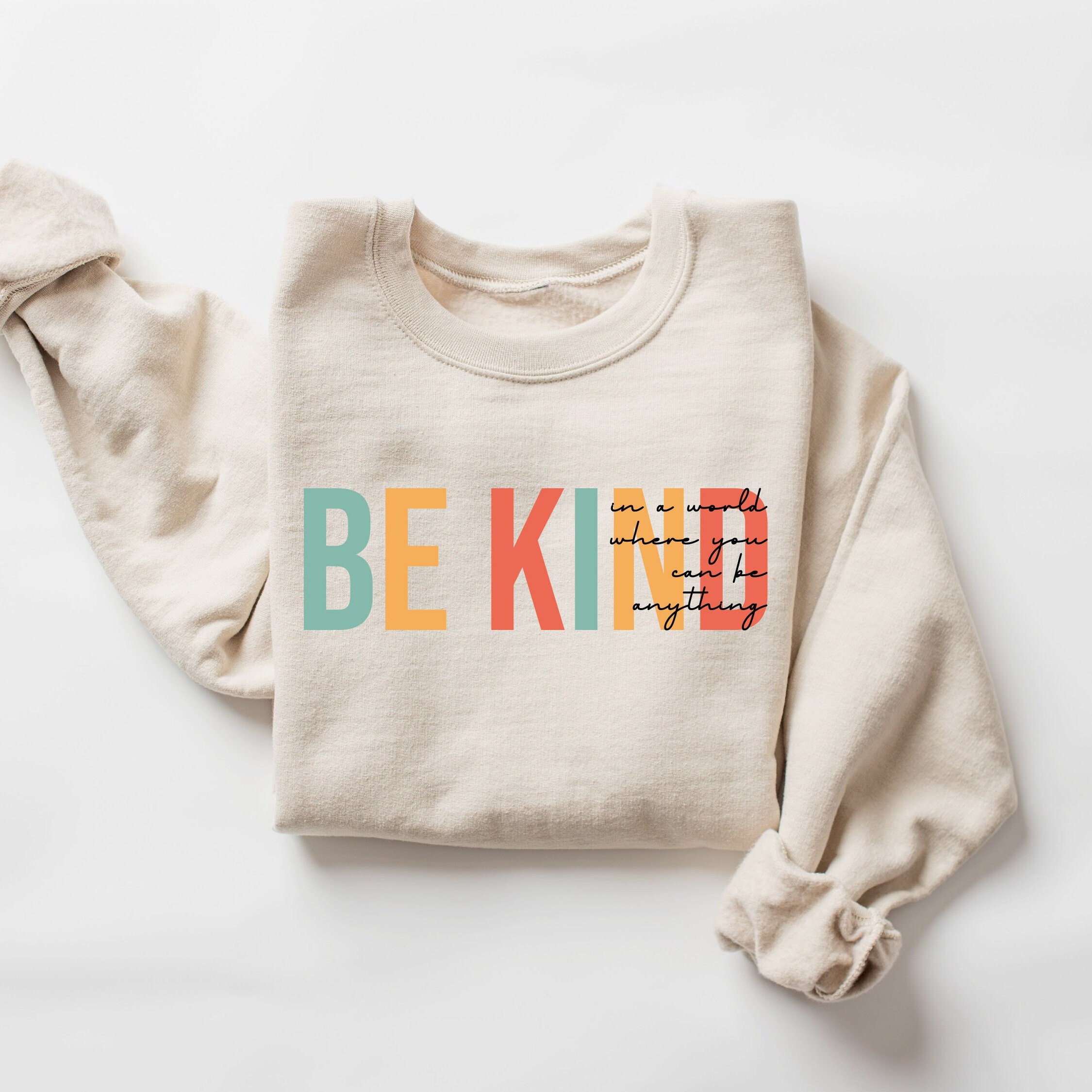 Be kind embroidered sweatshirt hotsell