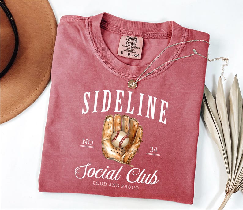 Sideline Social Club Mom Shirt, Baseball Mom Shirt With Number, Baseball Game Day Shirt, Baseball Mama Shirt, Cool Baseball Season Gift image 5